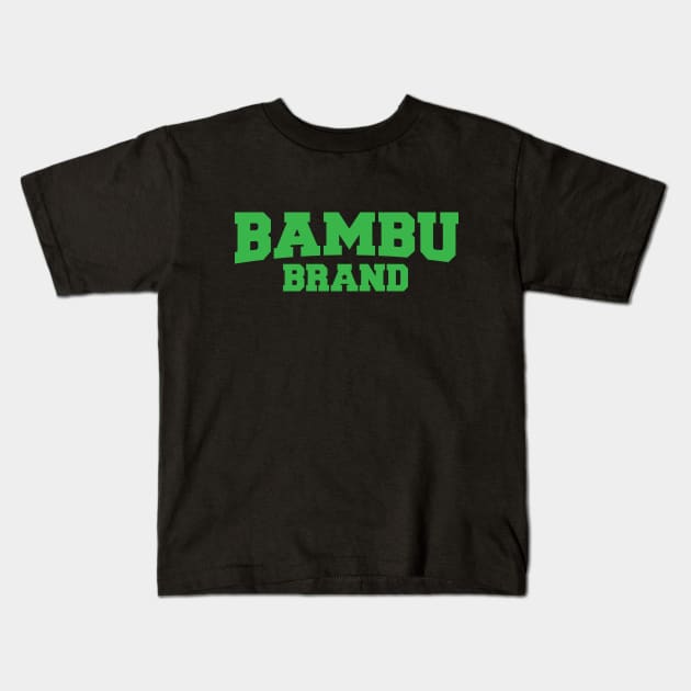 Bambu Brand Logo Typography Kids T-Shirt by Bambu